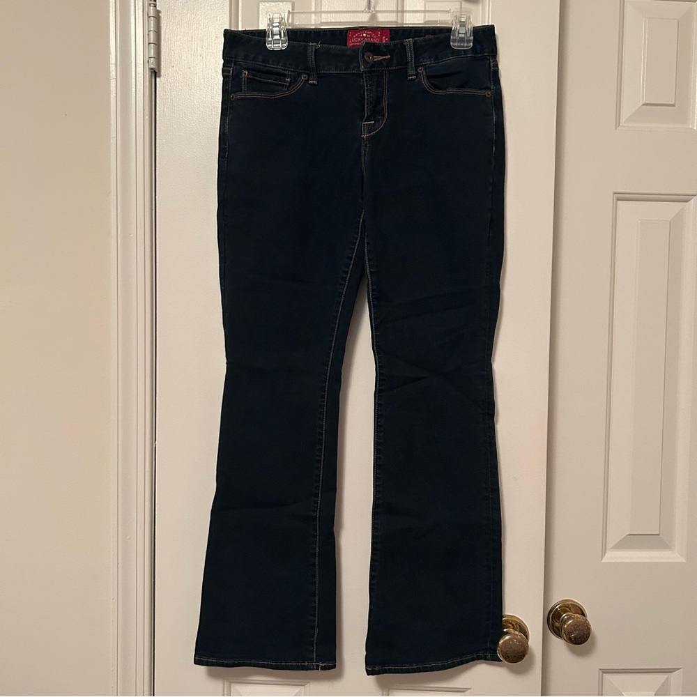 Lucky Brand Leyla Boot Cut Jeans 6/28 Ankle Length Dark Blue Wash New Condition